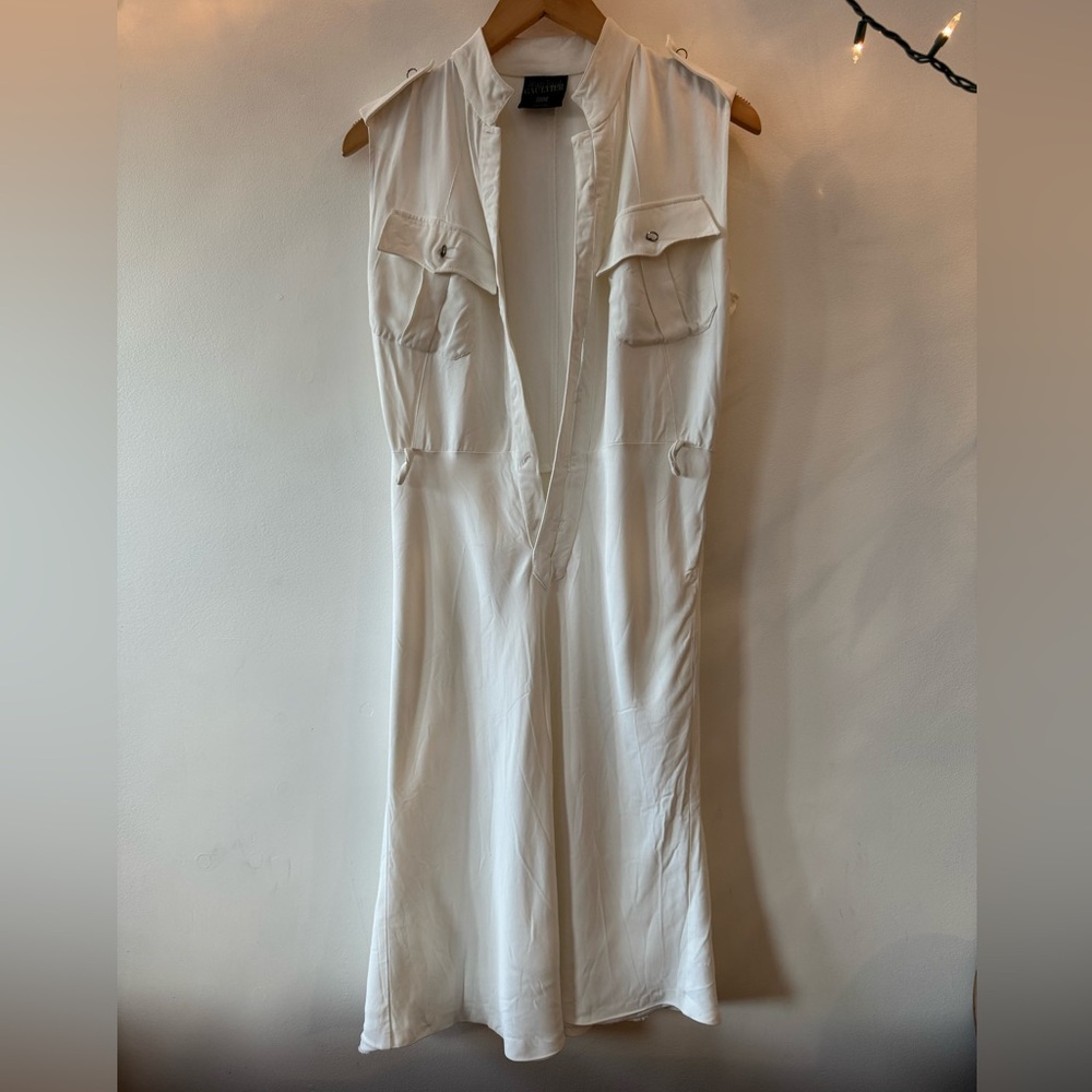 Jean Paul Gaultier Vintage White Sleeveless Cargo Dress small/medium 90’s
